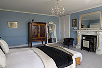 Antique lacquered Chinese wedding cabinet in the Blue Bedroom