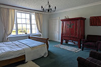 Antique lacquered Chinese wedding cabinet in the Green Bedroom