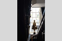 Looking towards the half landing and the Whitby bottle window