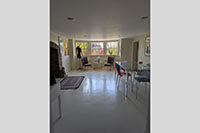 The guest dining area with views of the garden